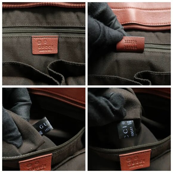 GUCCI Brick Red Leather Satchel 430-010325 - Picture 10 of 11